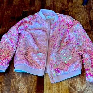 H&M sequin bomber jacket size 7